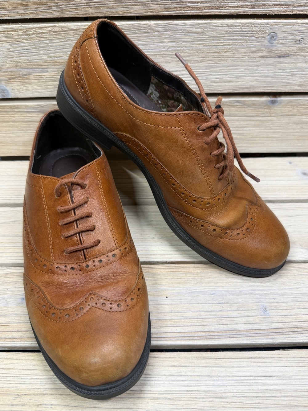 Hotter Village Women’s Leather Shoes Size 7US / Size 5EUR
